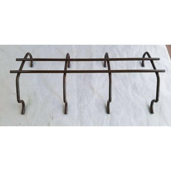 Sani-Shelf Hook Hang All Rack Wall Mounted Epoxy Coated Steel 8 Hooks Brown Coat - Picture 5 of 5